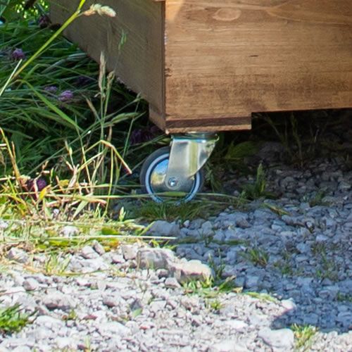 Alpenlaube: Rollen zum Verschieben Ihrer Laube